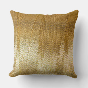 Gold Print Throw Pillow