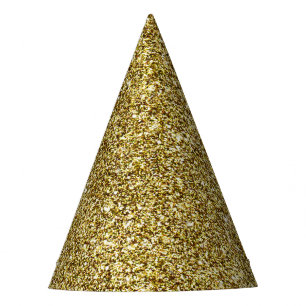 Gold Printed Glitter Noon Year's Eve Family Party Hat