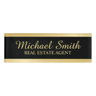 Gold Professional Personalised Name Tag