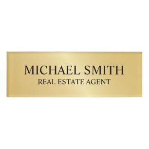 Gold Professional Personalised Name Tag