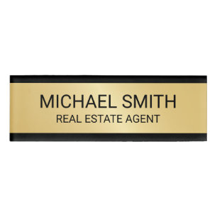 Gold Professional Personalised Name Tag