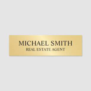 Gold Professional Personalised  Name Tag