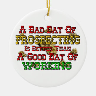 Gold Prospecting Ceramic Tree Decoration