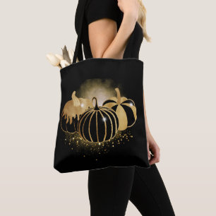 Gold Pumpkin Sparkle for Fall Tote Bag