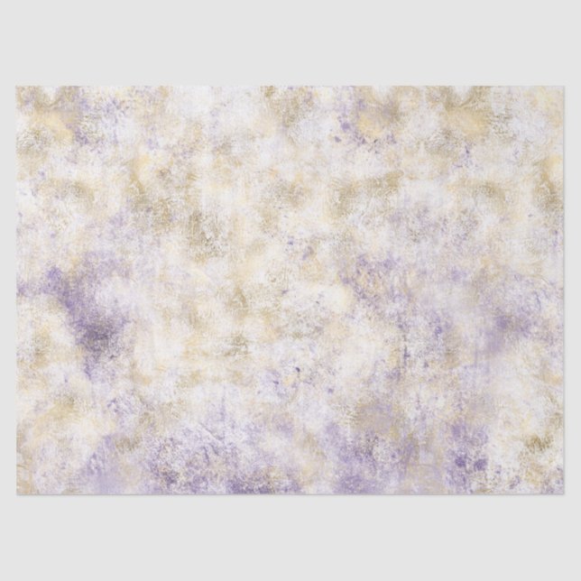 Gold Purple Abstract Tissue Paper (Front)