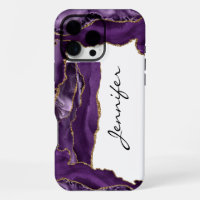 Gold Purple Agate Geode iPhone