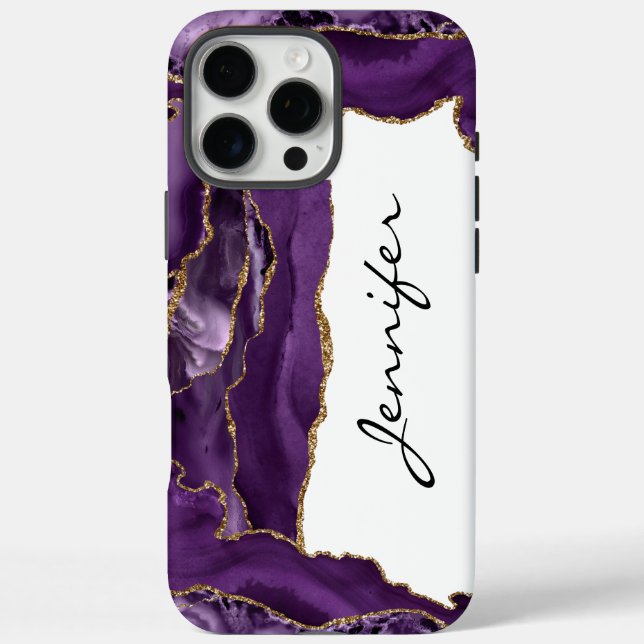 Gold Purple Agate Geode iPhone Case-Mate iPhone Case (Back)