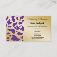 Gold & Purple Cow Print 