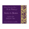Gold & Purple Damask Scroll Save The Date Postcard