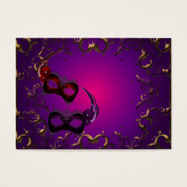 Gold Purple Masquerade Party Admission Tickets (Front)