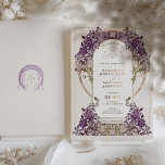Gold Purple Vintage Wedding William Morris<br><div class="desc">Art Nouveau Vintage Silver, Gold, or Rosegold Foil wedding invitations by William Morris in a floral, romantic, and whimsical design. Victorian flourishes complement classic art deco fonts. Please enter your custom information, and you're done. If you wish to change the design further, click the blue "Customise It" button. Thank you...</div>