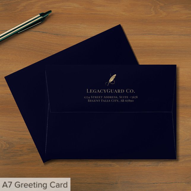 Gold Quill Feather A7 Envelope (Creator Uploaded)