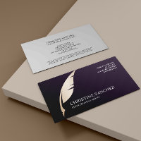 Gold Quill Pen Purple PUBLIC NOTARY SINGNING AGENT