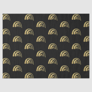 Gold Rainbow and black  Tissue Paper