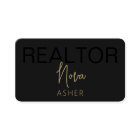 Gold Real Estate Agent Business Cards With QR Code
