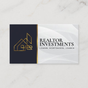 Gold Real Estate Property Home Equity Business Card