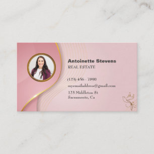 Gold realtor business card