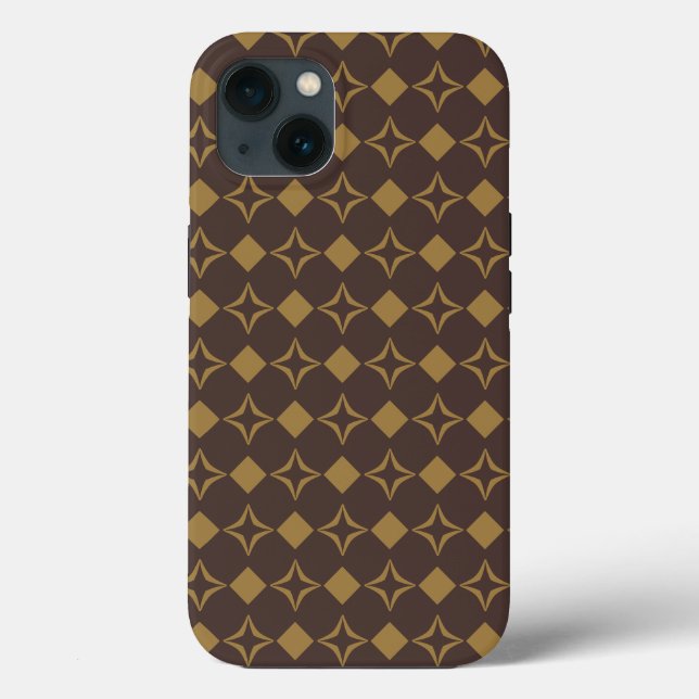 Gold Rectangles Pattern Case-Mate iPhone Case (Back)