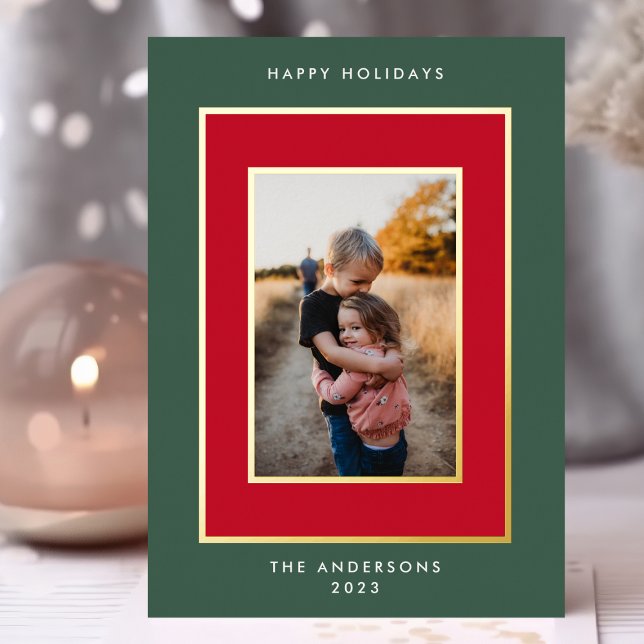 Gold RED & GREEN Elegant Christmas Frames | Photo (Creator Uploaded)