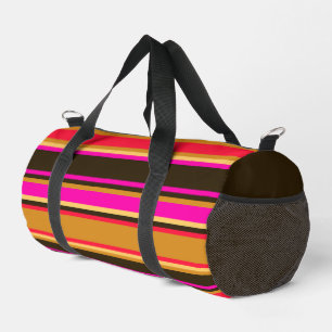 Gold, Red, & Magenta Striped Cut Sew Bag