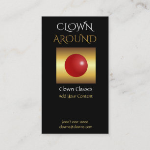 Gold Red Nose Comedy Logo Business Card