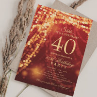 Gold & Red | Surprise 40th Birthday Party
