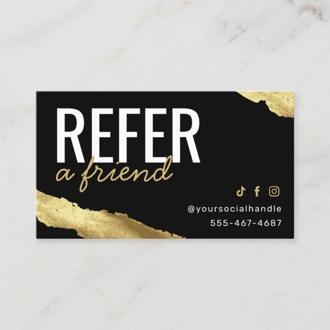 Gold Refer a Friend Card (Front)