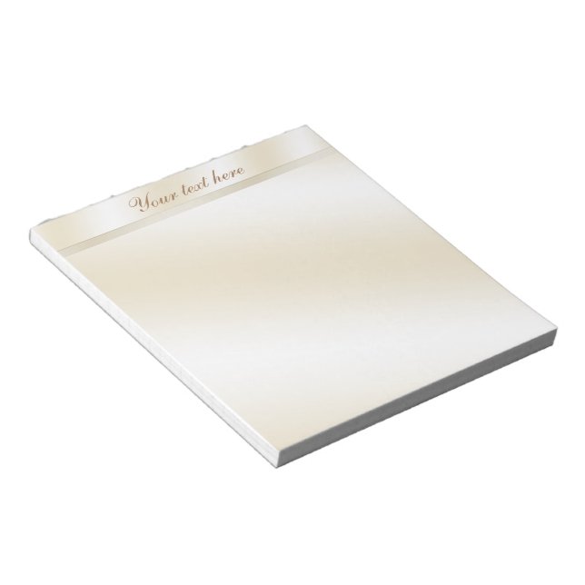 Gold Reflection Personalised Notepad (Angled)