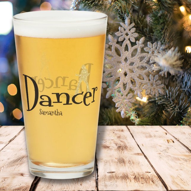 Gold Reindeer Dancer Sparkle Christmas Glass (Creator Uploaded)