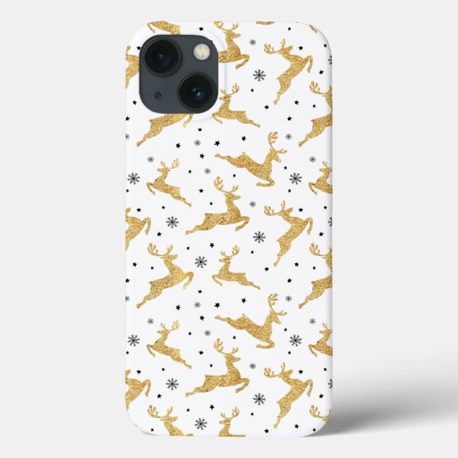 Gold Reindeers Case-Mate iPhone Case (Back)