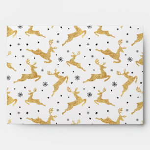 Gold Reindeers Envelope