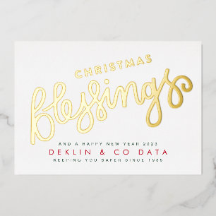Gold Religious Christmas Blessing Corporate
