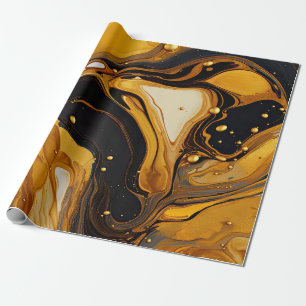 Gold Resin Art Wrapping Paper