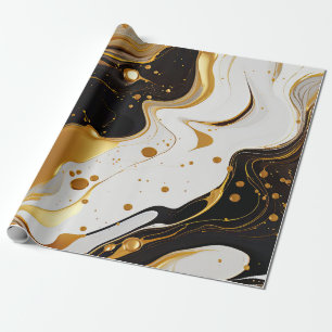 Gold Resin Art Wrapping Paper