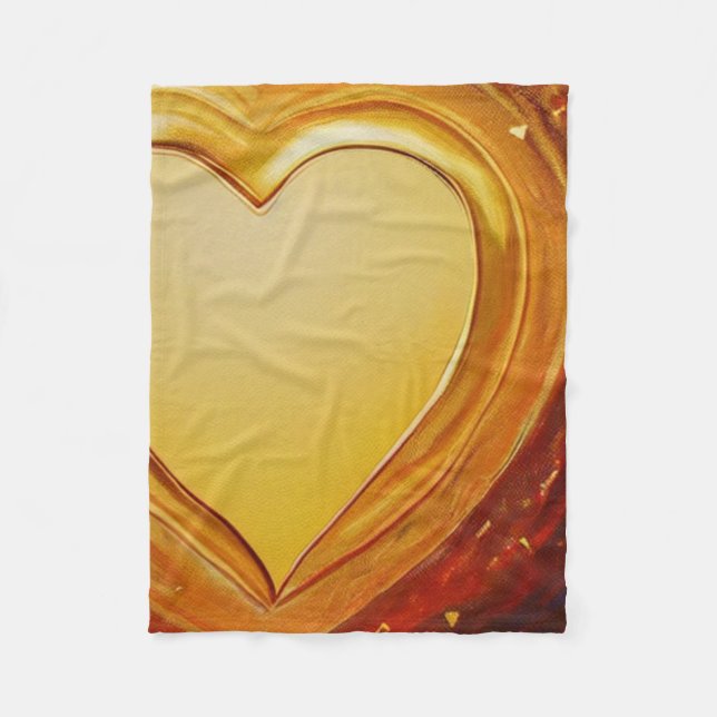 Gold Resonating Heart Blanket (Front)