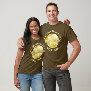 Gold Retro Disco Ball PERSONALIZED T-Shirt