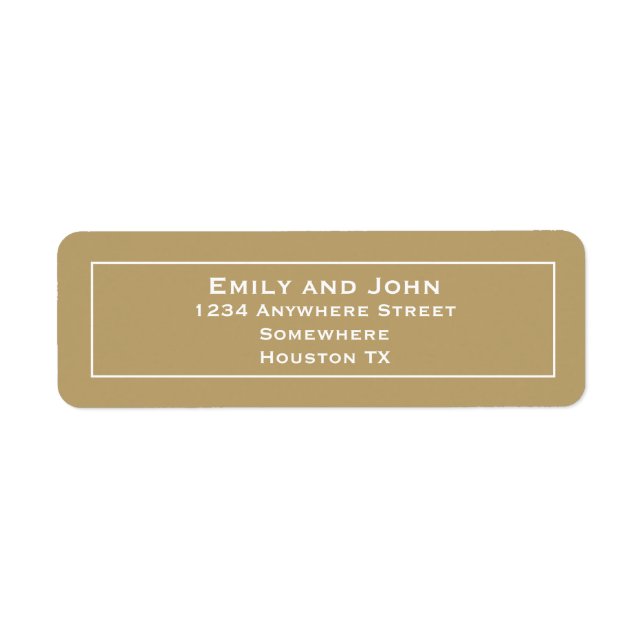Gold Return Address (Front)