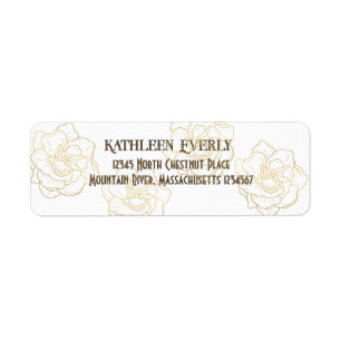 Gold Return Address Label