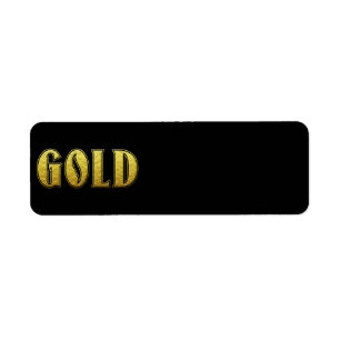 Gold Return Address Label