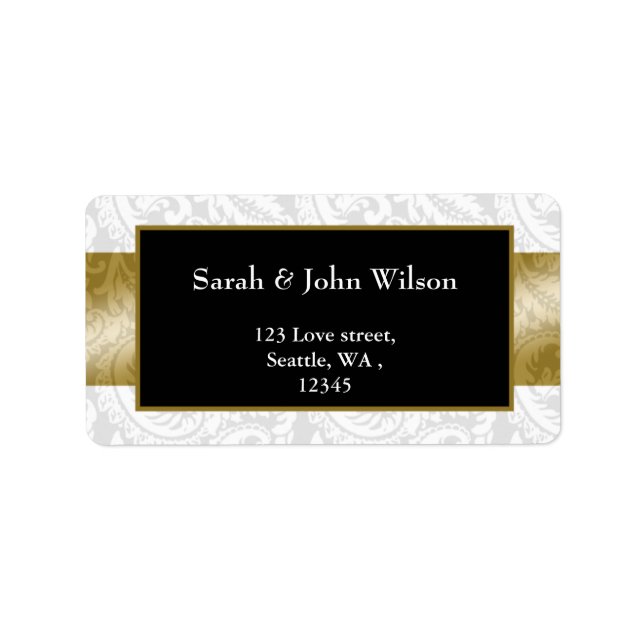 gold, return address label (Front)