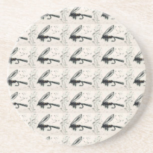 "Gold Ribbed Hare's Ear" Wet Fly Pattern Coaster. Coaster