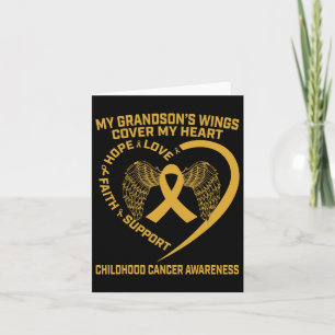 Gold Ribbon Childhood Cancer Awareness In Memory O Card