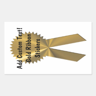 Gold Ribbon Custom Seals And Stickers