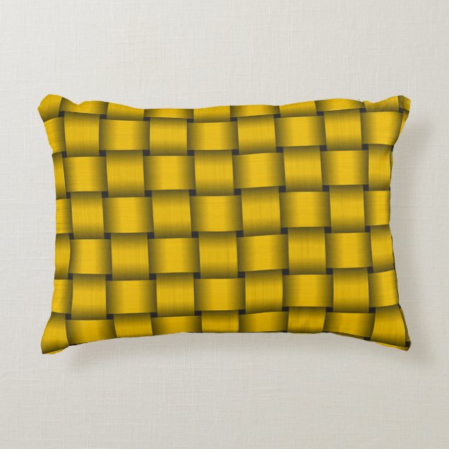 Gold Ribbon Decorative Cushion (Front)