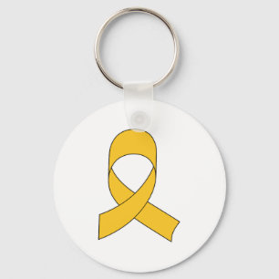 Gold Ribbon Drawing Key Ring