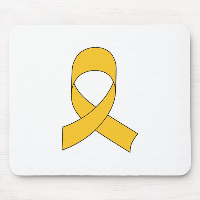 Gold Ribbon Drawing Mouse Pad (Front)