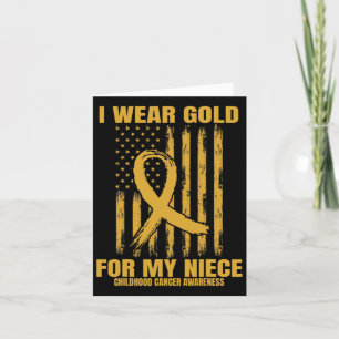 Gold Ribbon Niece Childhood Cancer Awareness Ameri Card