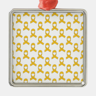 Gold Ribbon Pattern Metal Tree Decoration