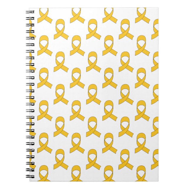 Gold Ribbon Pattern Notebook (Front)