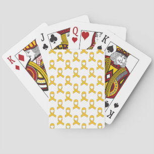 Gold Ribbon Pattern Playing Cards
